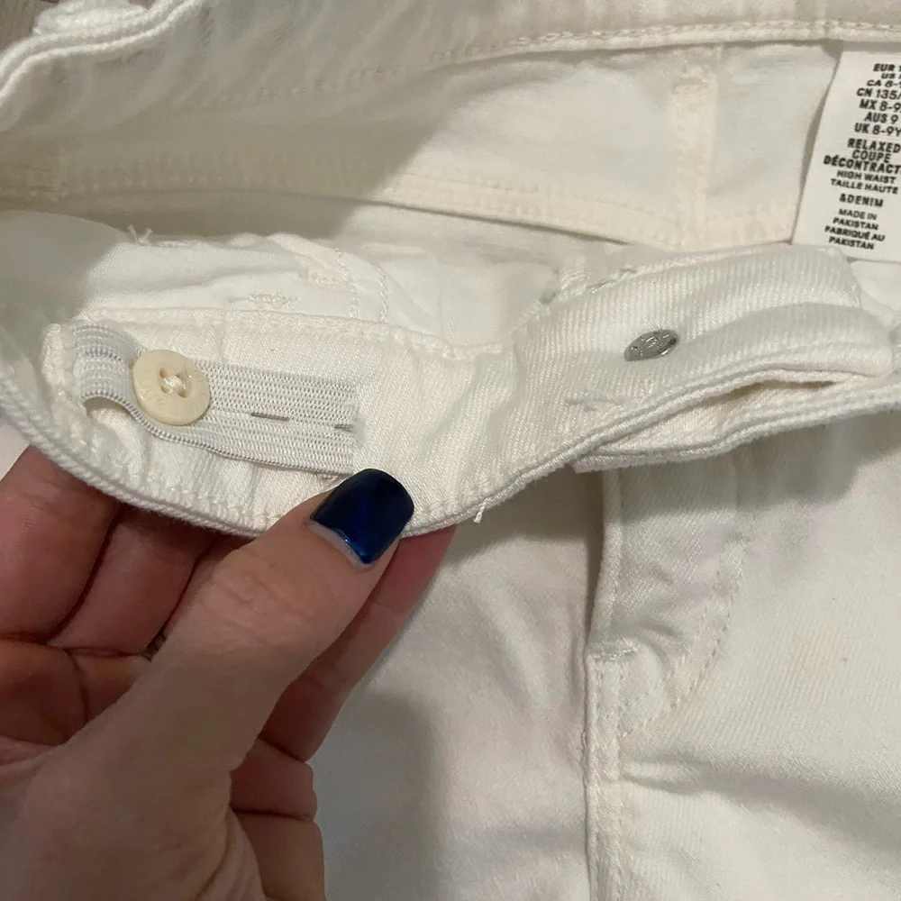 H&M Girls White Jeans Size 8/9 NWT